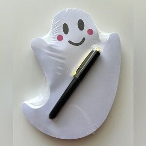 Ghost mini Notepad with black Pen